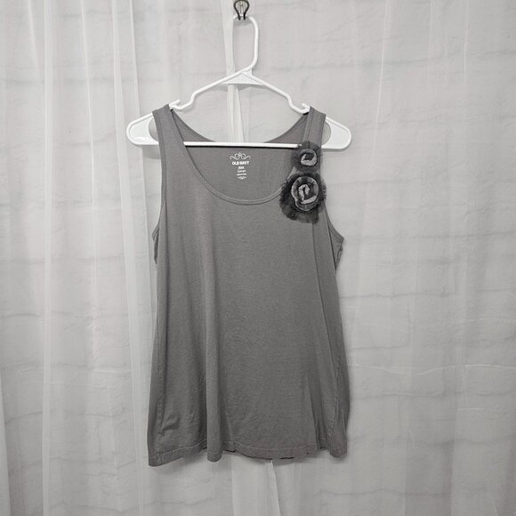 Old Navy Gray Y2K Tank Rosette Fairy Whimsigoth Goth Grunge Cami L - Picture 6 of 10